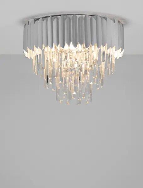 Designové stropní svítidlo Magnolia chrom – Šedá