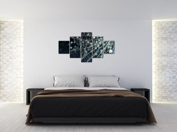 Obraz -Květ s pavučinou (125x70 cm)