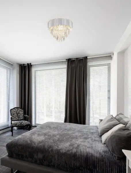 Designové stropní svítidlo Magnolia chrom – Šedá
