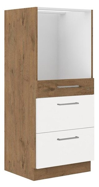 Kuchyňská skříňka pod troubu se zásuvkami Woodline 60 DPS-145 3S BB, Barva: Dub lancelot / matera 5902928945775