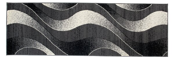 Chemex Moderní koberec Tap - vlnky 5 - tmavě šedý/bílý Rozměr koberce: 120x170 cm