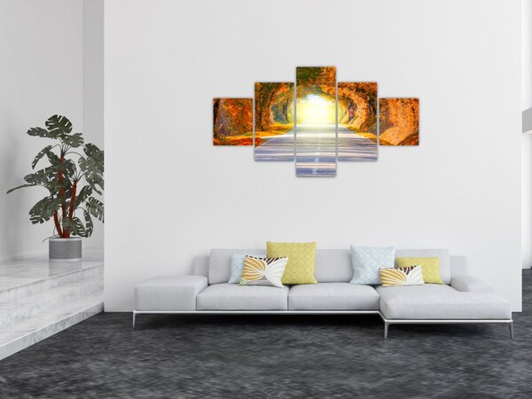 Obraz - Brána z korun stromů (125x70 cm)