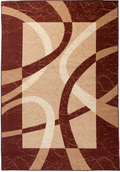 Moderní koberec Tap - geometrické tvary 1 - hnědý 120x170 cm