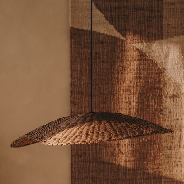 Ratanové stínidlo Kave Home Bisbal 80 cm