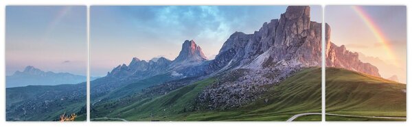Obraz duhy nad skalisky (170x50 cm)