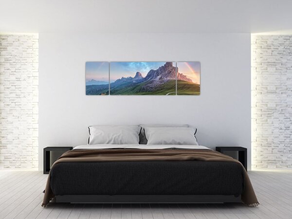 Obraz duhy nad skalisky (170x50 cm)