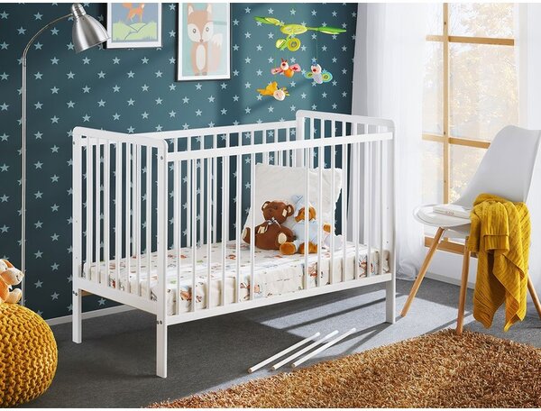 Dětská postel s matrací Liatra II 120x60, Barva: bílá Mirjan24 5902928800852