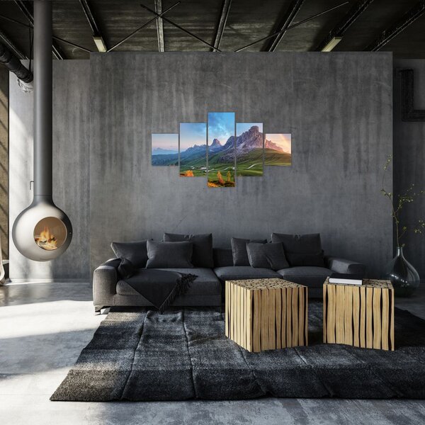 Obraz duhy nad skalisky (125x70 cm)