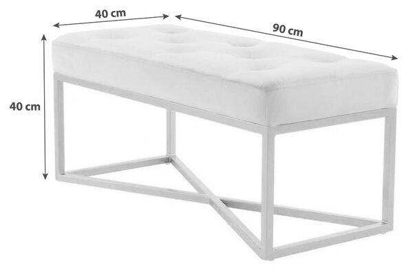 TABURETOVÁ LAVICE, kov, plast, textil, kompozitní dřevo, 90/40/40 cm - Online Only lavice, Online Only