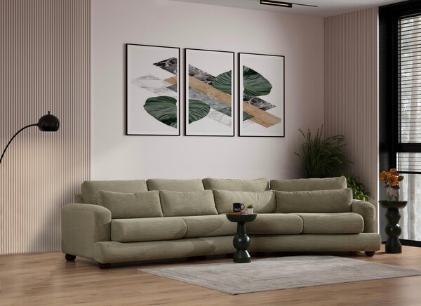 Pohovka čtyřsedačka Riverolla (P) (zelená). Akce -25%
