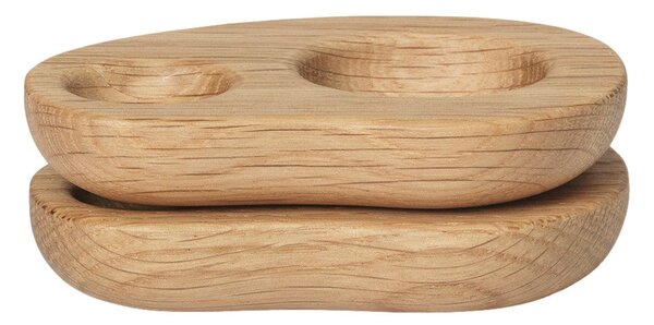 FERM LIVING Stojan na vejce Cairn, sada 2 ks, Oak