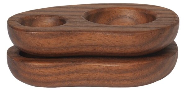 FERM LIVING Stojan na vejce Cairn, sada 2 ks, Dark Brown