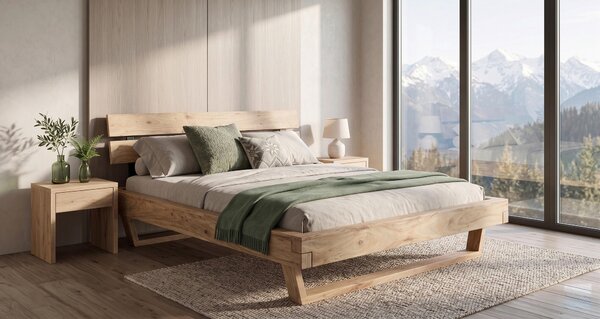 TRÁMOVÁ POSTEL, 180/200 cm, přírodní barvy MID.YOU - Online Only postele, Online Only
