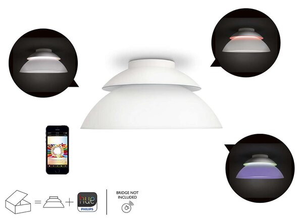 71201/31/PH Hue WACA Beyond stropní LED svítidlo 18W 1200lm 2000-6500K IP20, bílé