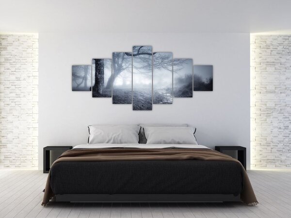 Obraz - Cesta v mlze (210x100 cm)
