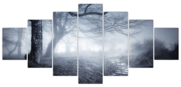 Obraz - Cesta v mlze (210x100 cm)