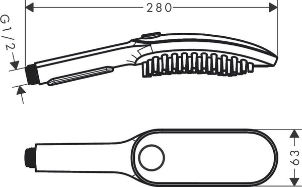 Hansgrohe DogShower sprchová hlavice černá 26640670