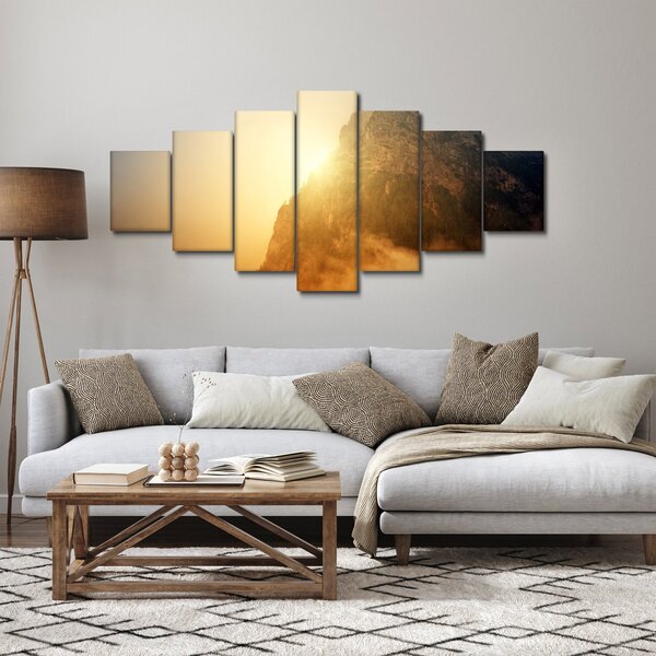 Obraz hory v mlze (210x100 cm)