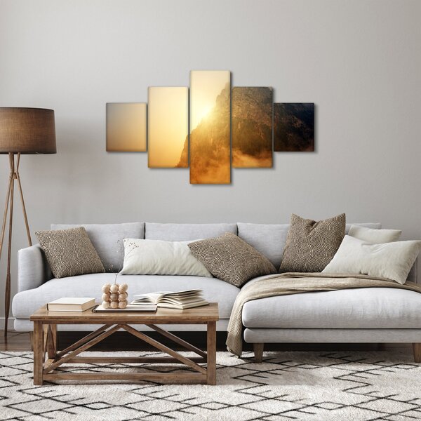 Obraz hory v mlze (125x70 cm)