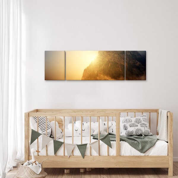 Obraz hory v mlze (170x50 cm)
