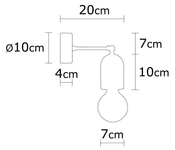 ASIR Nástěnné osvětlení DATCA přírodní