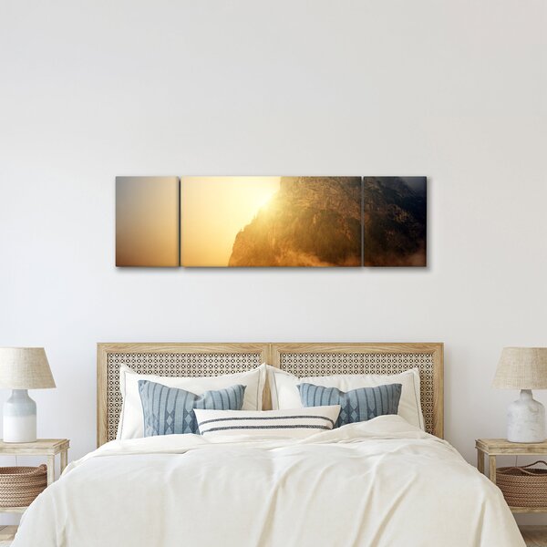Obraz hory v mlze (170x50 cm)