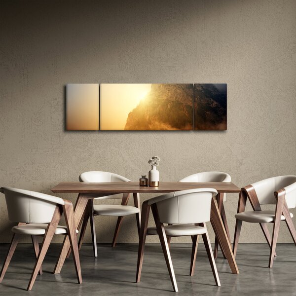 Obraz hory v mlze (170x50 cm)