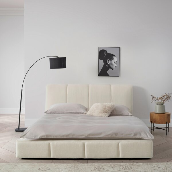 ČALOUNĚNÁ POSTEL, 180/200 cm, bílá Livetastic - Online Only postele, Online Only