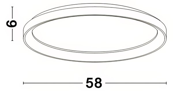 Černé kovové stropní LED světlo Nova Luce Pertino 58 cm