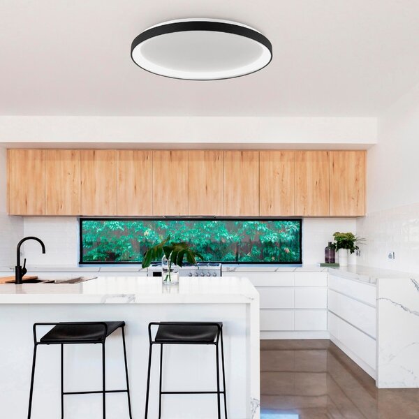 Černé kovové stropní LED světlo Nova Luce Pertino 58 cm