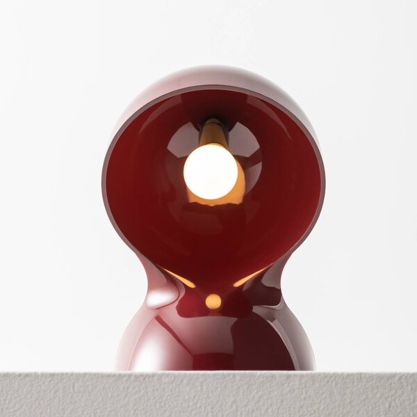 Artemide Stolní lampa Dalù, rubínově červená, výška 26 cm, E14, Červená, Obývací pokoj / jídelna, Plast, Design