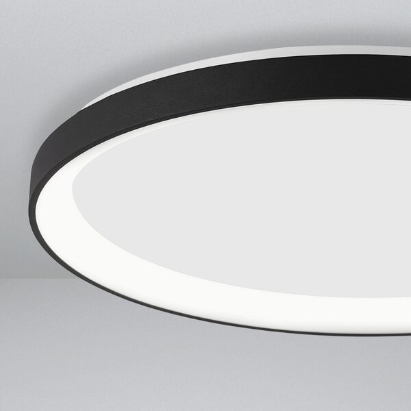 Černé kovové stropní LED světlo Nova Luce Pertino 58 cm