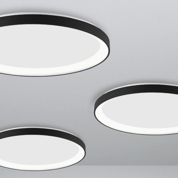 Černé kovové stropní LED světlo Nova Luce Pertino 58 cm