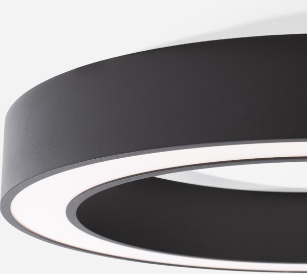 Černé kovové stropní LED světlo Nova Luce Morbido 60 cm