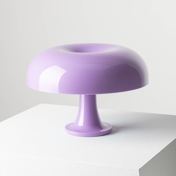 Artemide Stolní lampa Nessino, fialová, výška 22 cm, E14, Fialová / růžová / barva růže, Obývací pokoj / jídelna, Plast, Design