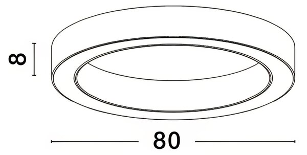 Černé kovové stropní LED světlo Nova Luce Morbido 80 cm