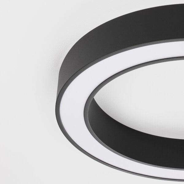 Černé kovové stropní LED světlo Nova Luce Morbido 60 cm