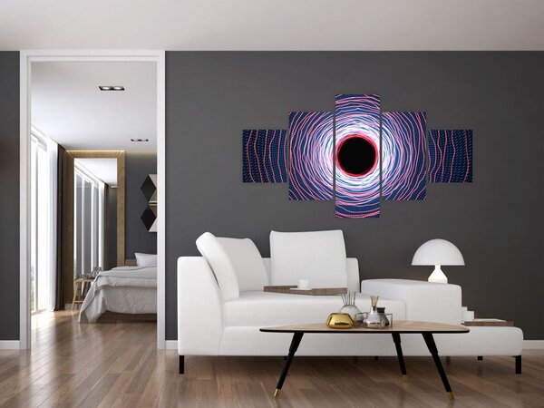 Obraz abstrakce kruhu (125x70 cm)
