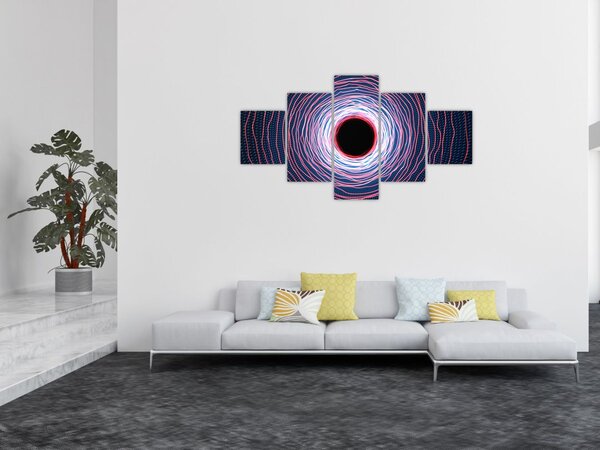 Obraz abstrakce kruhu (125x70 cm)