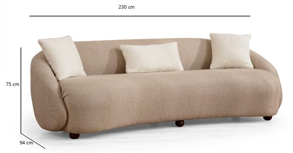 Pohovka trojsedačka Nana (cappuccino). Akce -25%