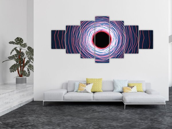 Obraz abstrakce kruhu (210x100 cm)