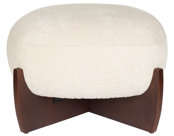 Béžová bouclé podnožka DUTCHBONE EMILIUS 55 cm