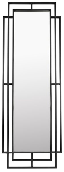 Černé kovové stojací zrcadlo DUTCHBONE RAMSEY 170 x 60 cm