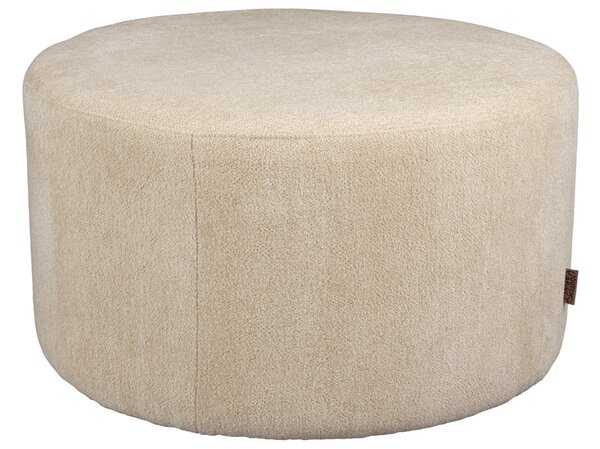 Světle béžová čalouněná podnožka DUTCHBONE ROCCA 70 cm