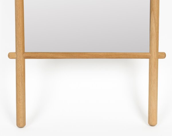 White Label Dubové stojací zrcadlo WLL SOLENE 160 x 58 cm