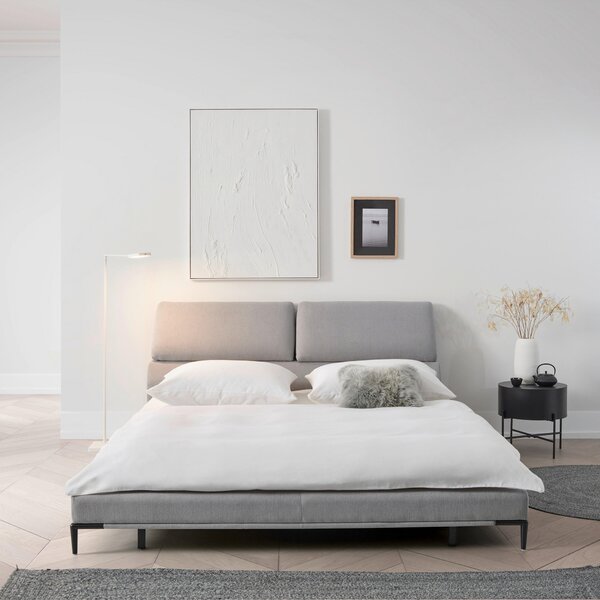 ČALOUNĚNÁ POSTEL, 180/200 cm, šedá Livetastic - Online Only postele, Online Only