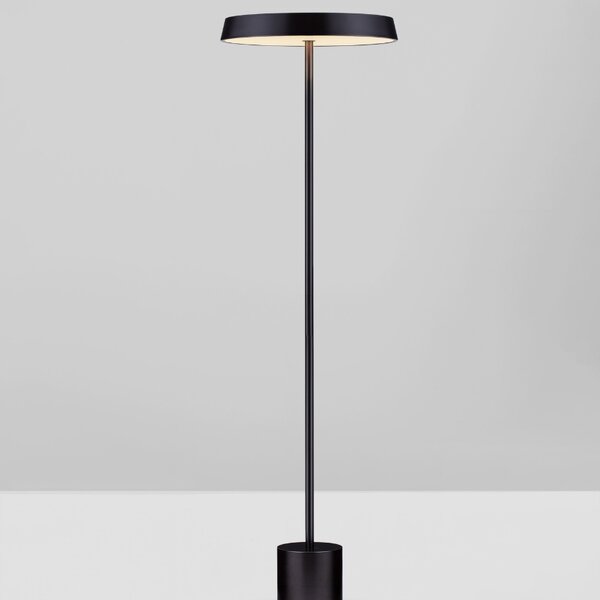 Černá kovová stojací LED lampa Nova Luce Vetro 136 cm
