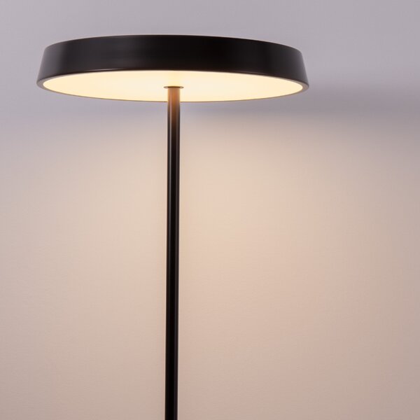 Černá kovová stojací LED lampa Nova Luce Vetro 136 cm