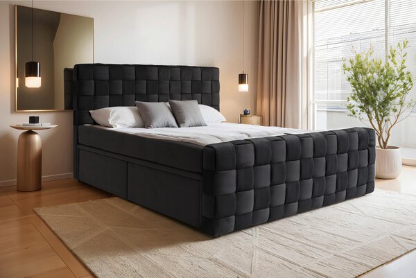AMERICKÁ POSTEL, 160/200 cm, černá Livetastic - Online Only postele, Online Only
