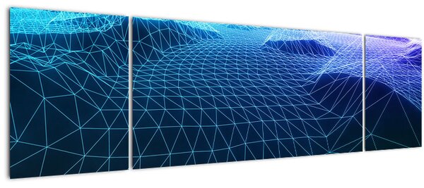Obraz - Hory v počítačovém modelu (170x50 cm)